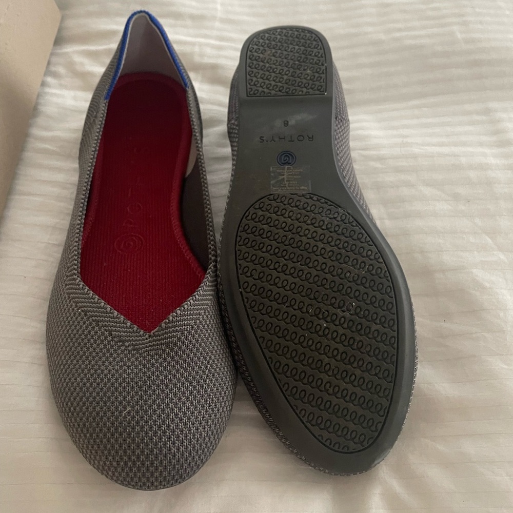 Size 8 charcoal Rothy’s new in box!